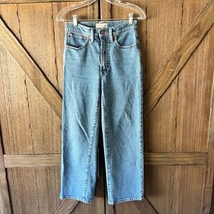 Madewell The Perfect Vintage Wide Leg Crop Jean Size 25 EUC